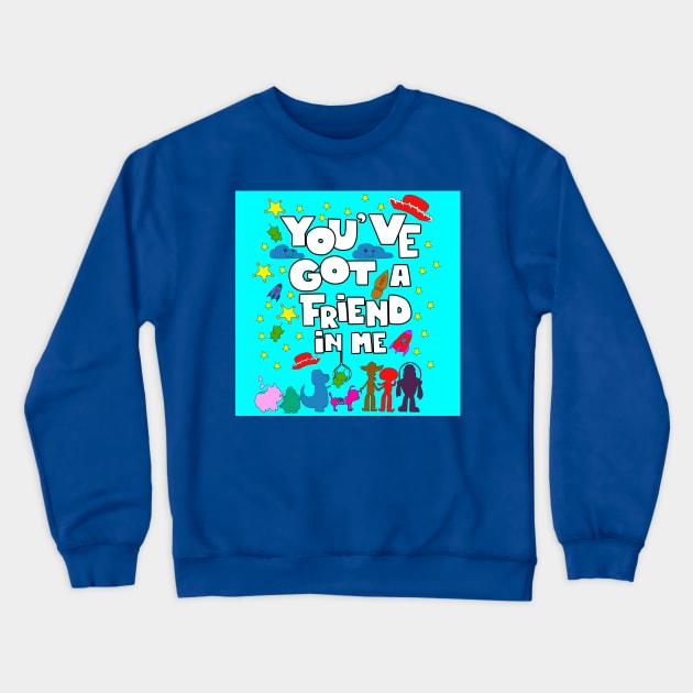 blue friendship Crewneck Sweatshirt by jorge_lebeau